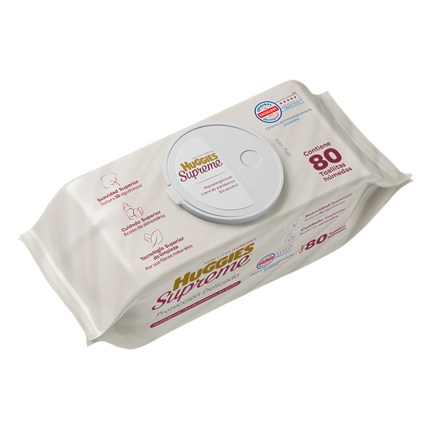 Huggies Supreme Protección Delicada 80 Toallitas Húmedas